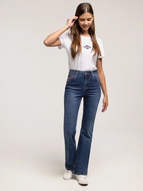 Jeansy dzwony damskie Lee Cooper Becca-2418 W28L32 Niebieskie (5905991760924) - obraz 5