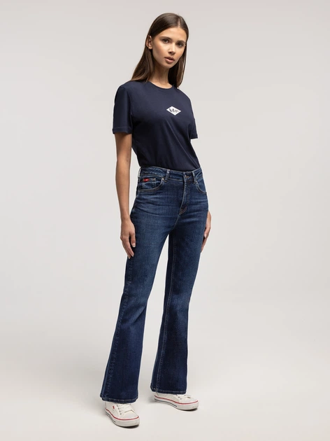 Jeansy dzwony damskie z wysokim stanem Lee Cooper Becca 2418 26-30 Granatowe (5905991716129) - obraz 5