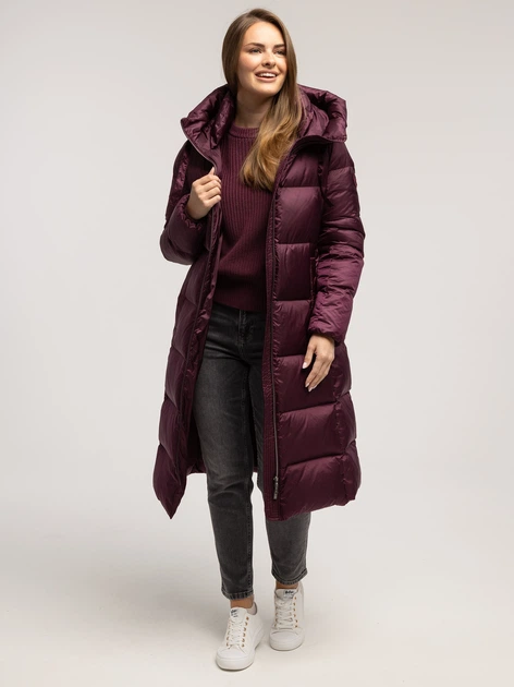 Пуховик зимовий довгий жіночий Lee Cooper Laura-7030 S Бордовий (5905991747208) - зображення 3