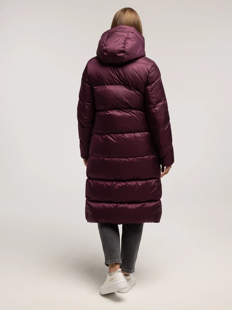 Пуховик зимовий довгий жіночий Lee Cooper Laura-7030 L Бордовий (5905991747215) - зображення 4