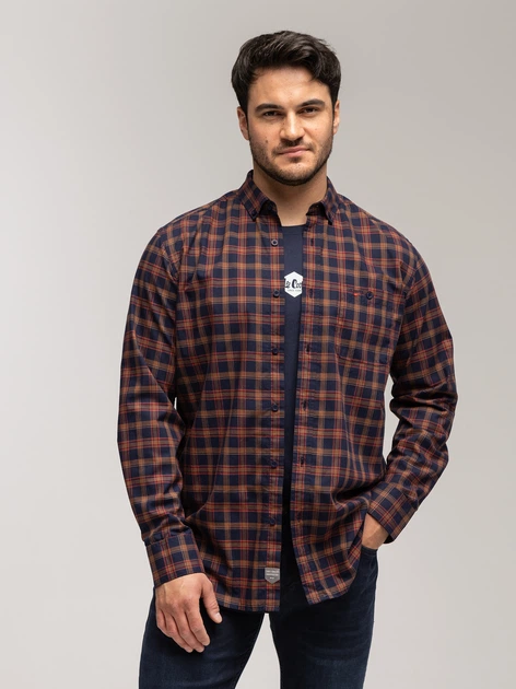 Сорочка бавовняна чоловіча Lee Cooper New Tenby-29Zk 2XL Темно-синя (5905991747901) - зображення 3