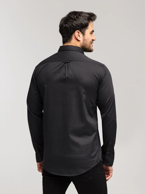 Сорочка бавовняна чоловіча Lee Cooper Rey-59Zm M Чорна (5905991748069) - зображення 2