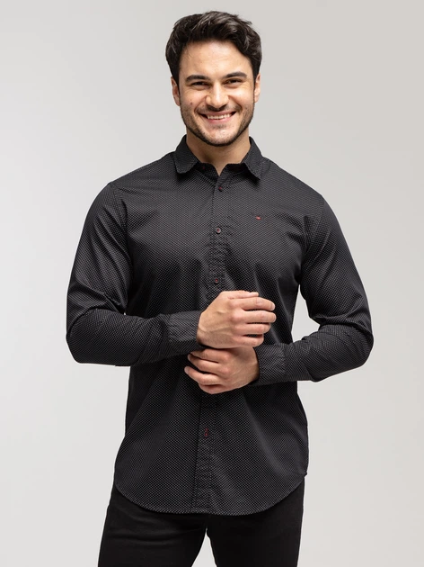 Сорочка бавовняна чоловіча Lee Cooper Rey-59Zm L Чорна (5905991748076) - зображення 3