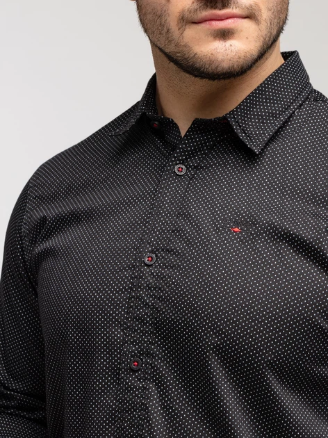 Сорочка бавовняна чоловіча Lee Cooper Rey-59Zm 2XL Чорна (5905991748090) - зображення 4