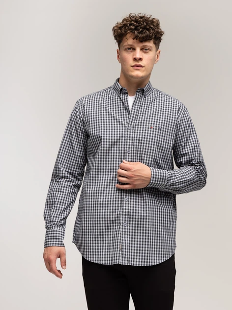 Koszula męska bawełniana w kratę Lee Cooper New Tenby-39Zk XL Szara (5905991748137) - obraz 3