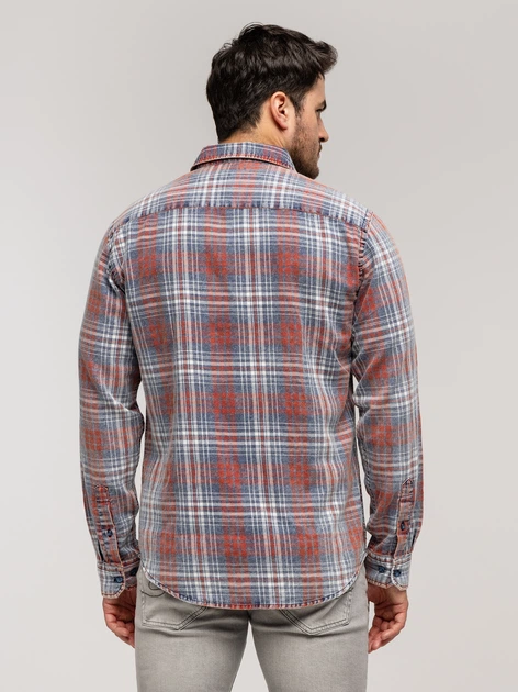 Koszula męska bawełniana w kratę Lee Cooper Will-2107 XL Czerwona (5905991748281) - obraz 2