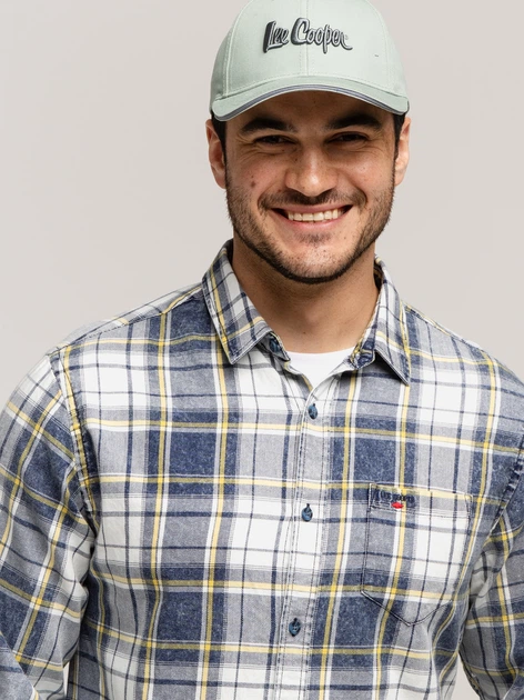 Koszula męska bawełniana w kratę Lee Cooper Will-2109 M Biała (5905991748335) - obraz 5