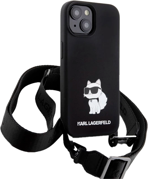 Etui Karl Lagerfeld Crossbody Choupette do Apple iPhone 15/14/13 Black (KLHCP15SSCBSCNK) - obraz 3
