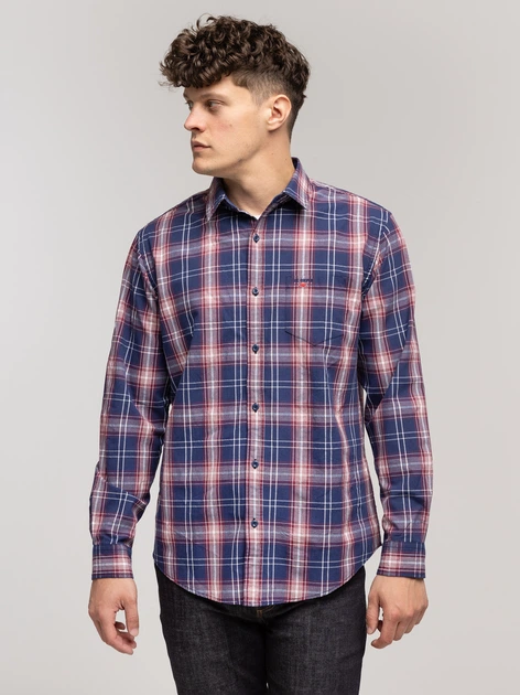 Сорочка бавовняна чоловіча Lee Cooper Will-2118 3XL Синя (5905991748403) - зображення 3