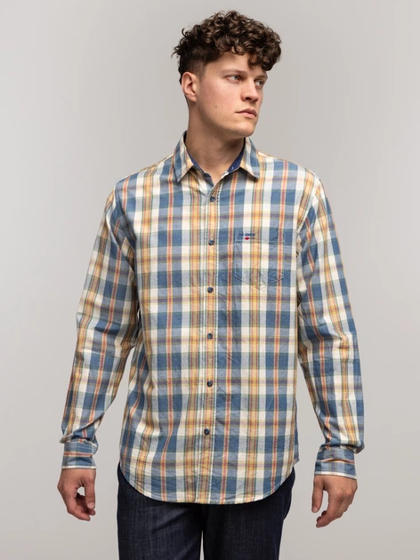 Сорочка бавовняна чоловіча Lee Cooper Will-2130 L Синя (5905991748427) - зображення 3