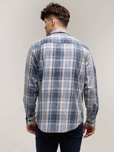 Сорочка бавовняна чоловіча Lee Cooper Will-2106 L Блакитна (5905991748526) - зображення 2