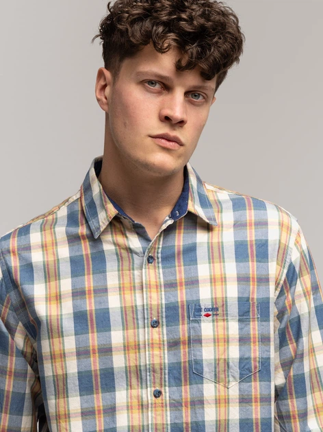 Сорочка бавовняна чоловіча Lee Cooper Will-2130 XL Синя (5905991748441) - зображення 4