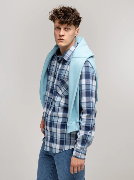 Сорочка бавовняна чоловіча Lee Cooper Scott-5817 M Синя (5905991748588) - зображення 4