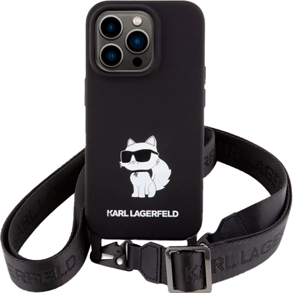 Etui Karl Lagerfeld Crossbody Choupette do Apple iPhone 15 Pro Max Black (KLHCP15XSCBSCNK) - obraz 2