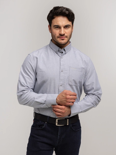 Koszula męska bawełniana Lee Cooper Liam-Oxford S Jasnobłękitna (5905991750642) - obraz 3