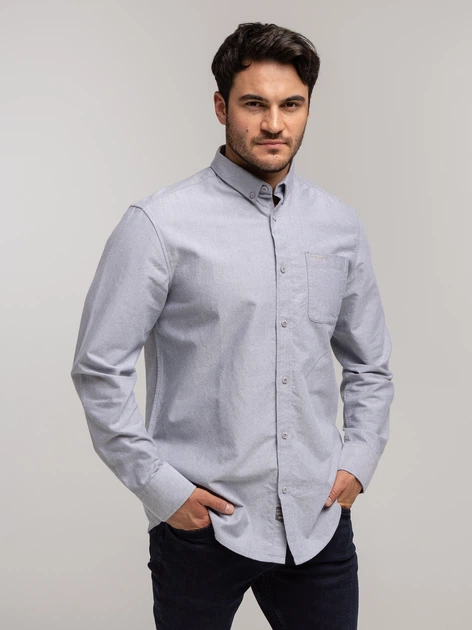 Сорочка бавовняна чоловіча Lee Cooper Liam-Oxford M Світло-блакитна (5905991750666) - зображення 4