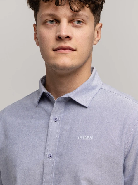 Koszula męska bawełniana Lee Cooper Liam-Oxford 2XL Jasnobłękitna (5905991750680) - obraz 6
