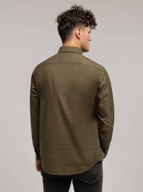 Koszula męska bawełniana Lee Cooper Lars Oxford M Khaki (5905991750949) - obraz 2