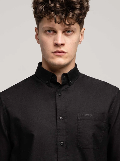 Koszula męska bawełniana Lee Cooper Lars Oxford XL Czarna (5905991750925) - obraz 5