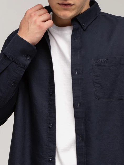 Koszula męska bawełniana Lee Cooper Lloyd Oxford 2XL Granatowa (5905991751212) - obraz 4