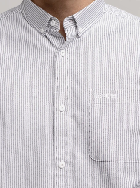 Koszula męska bawełniana w paski Lee Cooper Lloyd Oxford 3XL Szara (5905991751403) - obraz 4