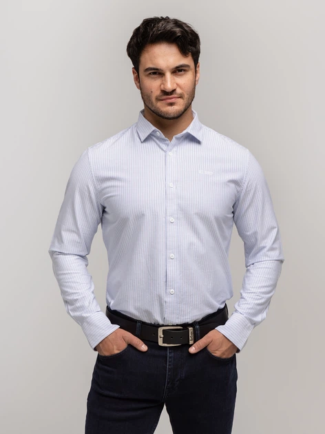Сорочка бавовняна чоловіча Lee Cooper Liam Oxford S Біла (5905991751410) - зображення 3