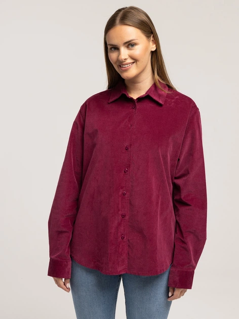 Сорочка бавовняна жіноча Lee Cooper Rosalyn-6000 M Бордова (5905991751670) - зображення 3