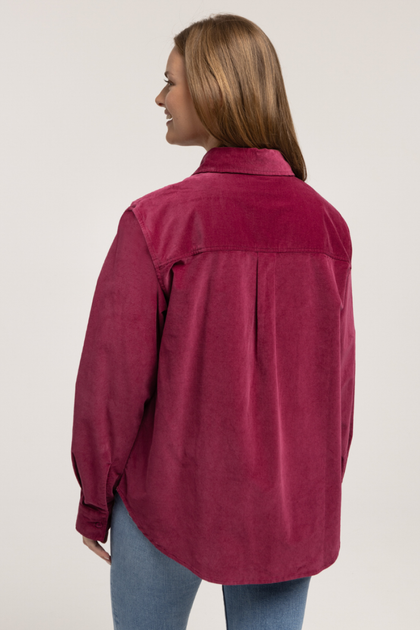 Сорочка бавовняна жіноча Lee Cooper Rosalyn-6000 XL Бордова (5905991751687) - зображення 2