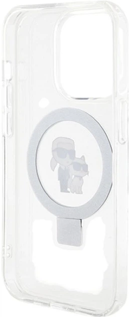 Etui Karl Lagerfeld Ring Stand Karl&Choupettte MagSafe do Apple iPhone 15 Pro White (KLHMP15LHMRSKCH) - obraz 7