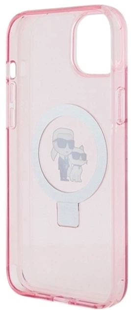 Etui Karl Lagerfeld Ring Stand Karl&Choupettte MagSafe do Apple iPhone 15/14/13 Pink (KLHMP15SHMRSKCP) - obraz 7