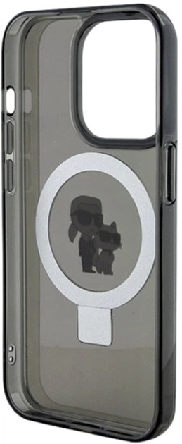 Etui Karl Lagerfeld Ring Stand Karl&Choupettte MagSafe do Apple iPhone 13 Pro Black (KLHMP13LHMRSKCK) - obraz 7