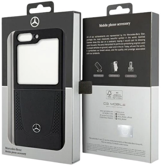 Etui Mercedes-Benz Leather Urban do Samsung Galaxy Z Flip 5 Black (MEHCZF5ARMBK) - obraz 8