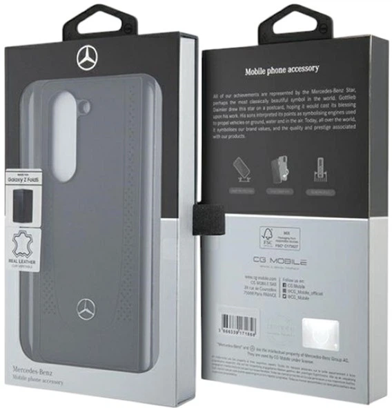 Etui Mercedes-Benz Leather Urban do Samsung Galaxy Z Fold 5 Black (MEHCZFD5ARMBK) - obraz 7