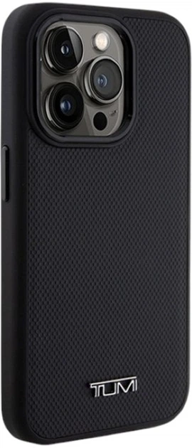 Etui Tumi Leather Balistic Pattern MagSafe do Apple iPhone 15 Pro Max Black (TUHMP15XRBAK) - obraz 4