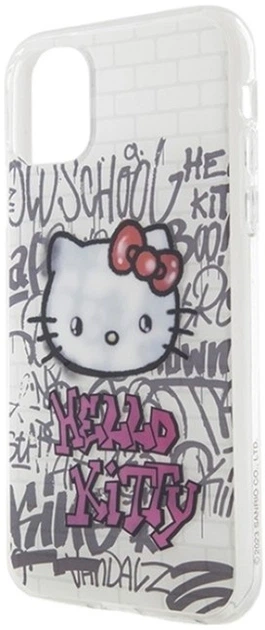 Etui Hello Kitty IML Kitty On Bricks Graffiti do Apple iPhone 11/Xr White (HKHCN61HDGPHT) - obraz 6