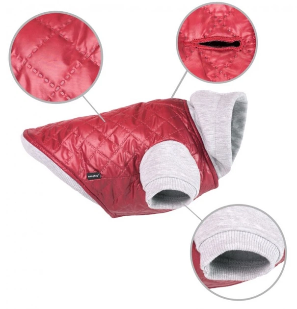 Kurtka dla psów Amiplay Boston z kapturem 46 cm Bordowa (5907563239807) - obraz 3