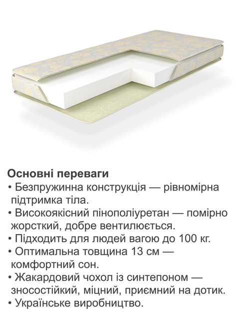 Матрац ортопедичний Нео 1500*1900 безпружинний - зображення 3