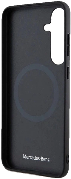 Etui plecki Mercedes Benz Leather Debossed Line na Samsung Galaxy S24 (S921) z MagSafe Czarne (3666339240943) - obraz 2
