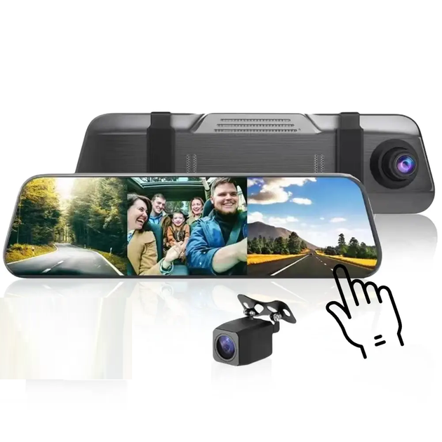 Зеркало с видеорегистратором L1056 2 камеры 10'' touch AHD HDSYR_2799 - изображение 2
