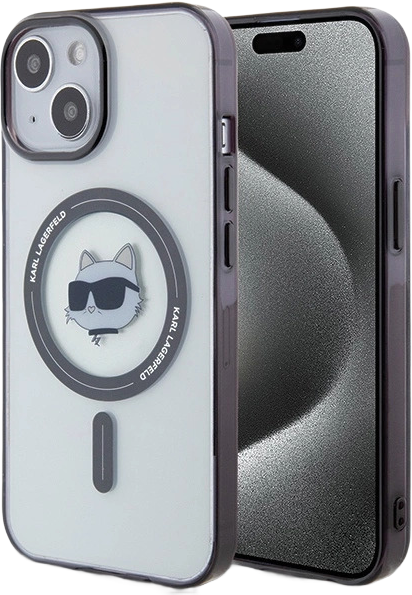 Панель Karl Lagerfeld IML Choupette's Head MagSafe для Apple iPhone 15 Plus / 14 Plus Transparent (KLHMP15MHKHNOTK) - зображення 1