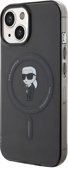 Etui Karl Lagerfeld IML Ikonik MagSafe do Apple iPhone 15 / 14 / 13 Black (KLHMP15SHFCKNOK) - obraz 2