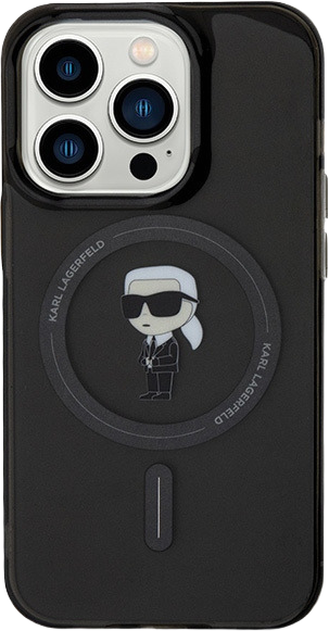 Etui Karl Lagerfeld IML Ikonik MagSafe do Apple iPhone 15 Pro Black (KLHMP15LHFCKNOK) - obraz 3