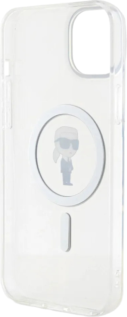 Etui Karl Lagerfeld IML Ikonik MagSafe do Apple iPhone 15 Plus / 14 Plus Transparent (KLHMP15MHFCKNOT) - obraz 3