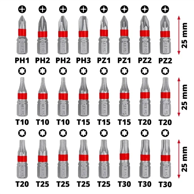 Біти Einhell, набір 42шт, HEX, PH, PZ, Torx, 50мм, кейс (00124871) - Фото 4 Біти Einhell, набір 42шт, HEX, PH, PZ, Torx, 50мм, кейс (00124871) - изображение 4