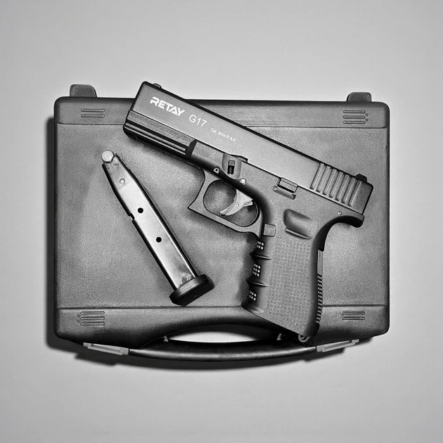 Стартовий пістолет Retay G17 9 mm + 5 патронів - изображение 4