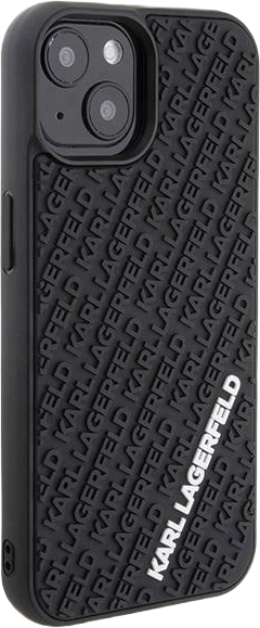 Etui Karl Lagerfeld 3D Rubber Multi Logo do Apple iPhone 15 Plus / 14 Plus Black (KLHCP15M3DMKRLK) - obraz 2