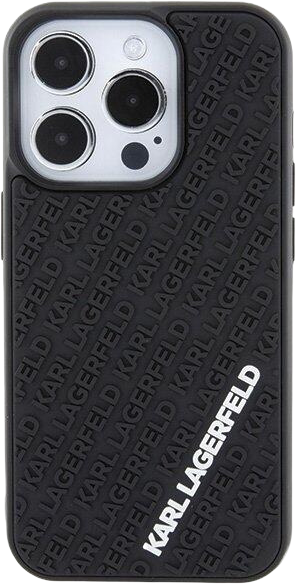 Etui Karl Lagerfeld 3D Rubber Multi Logo do Apple iPhone 15 Pro Black (KLHCP15L3DMKRLK) - obraz 2