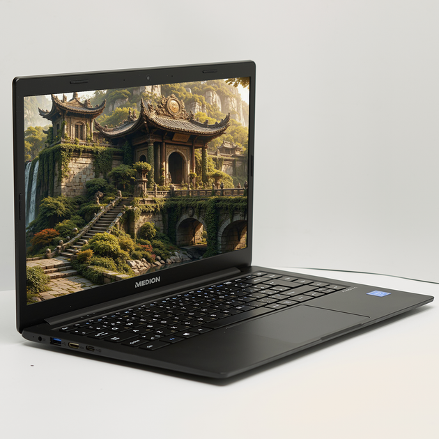 Ноутбук 14" Medion (Lenovo Group) Akoya E4251 | Чотириядерний Intel | RAM DDR4 4 ГБ | SSD 128 ГБ + eMMC 64 ГБ | Intel Graphics | Металевий корпус | Ультрабук | AKБ до 8 годин | Win10 б/в (5110) - Фото 3 Ноутбук 14" Medion (Lenovo Group) Akoya E4251 | Чотириядерний Intel | RAM DDR4 4 ГБ | SSD 128 ГБ + eMMC 64 ГБ | Intel Graphics | Металевий корпус | Ультрабук | AKБ до 8 годин | Win10 б/в (5110) - зображення 3