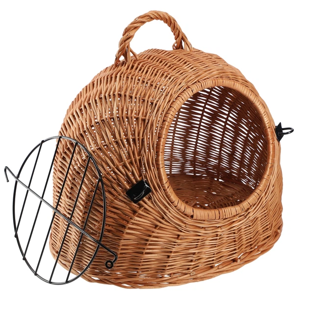 Переноска плетена Kadax Marra 40 x 48 x 45 см, Коричневий K9137 (5903699484883) - зображення 2