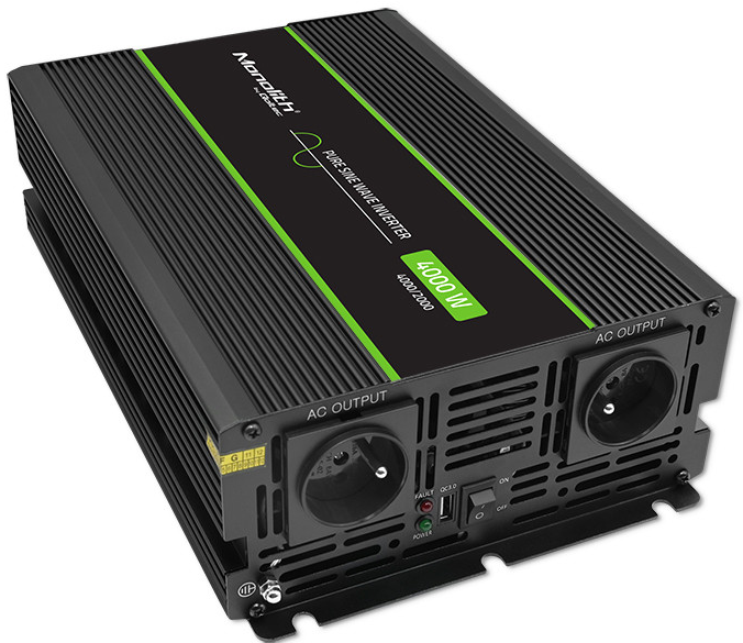 Инвертор 24 230 с чистой синусоидой 2000/4000Вт Qoltec - Фото 2 Инвертор 24 230 с чистой синусоидой 2000/4000Вт Qoltec - изображение 2